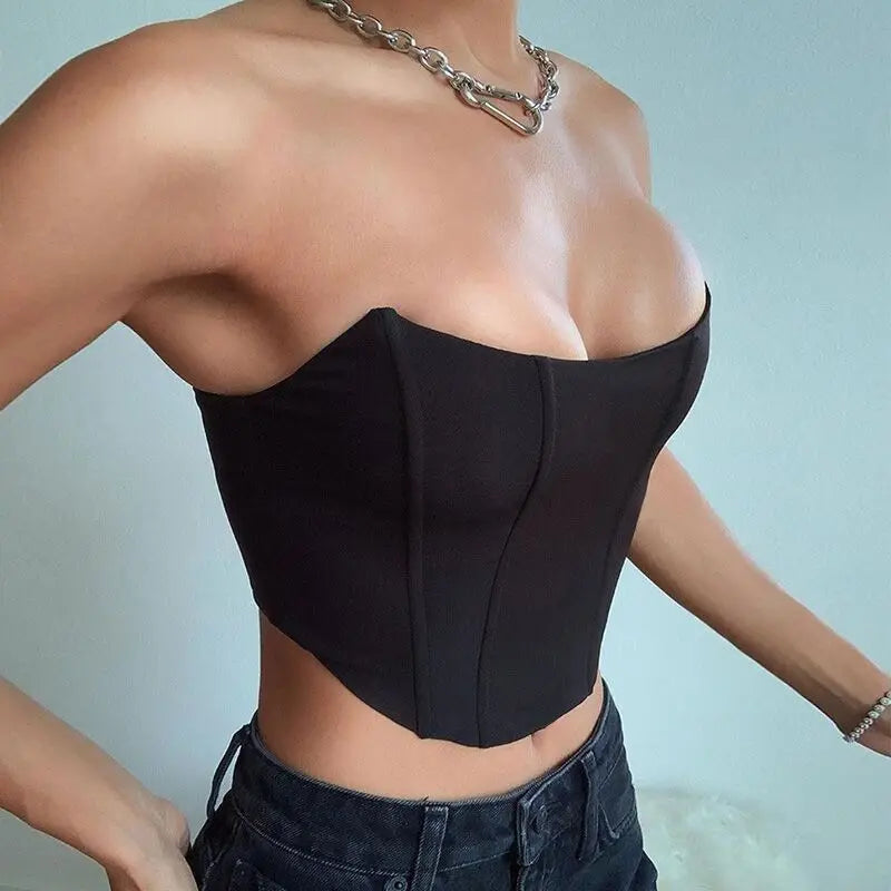 Lunarie Velvet Corset Top: Seductive Off-Shoulder Elegance for Glamorous Nights