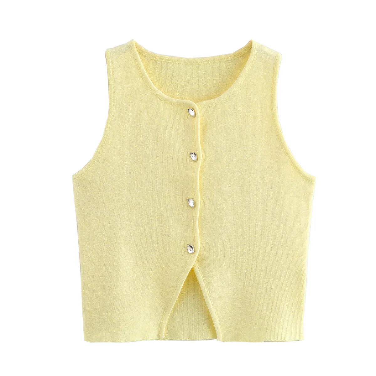 Lunarie Pure Knit Top: Refined Minimalism in White Knitwear