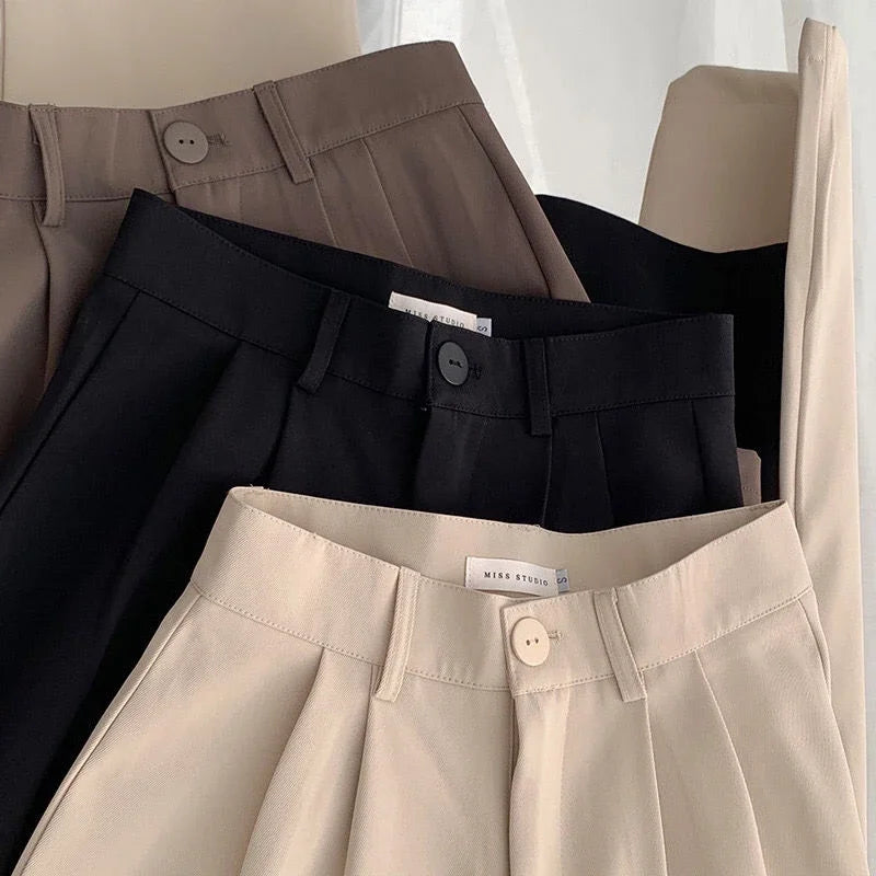 Lunarie Office Straight Pants: Casual Elegance with Timeless Sophistication