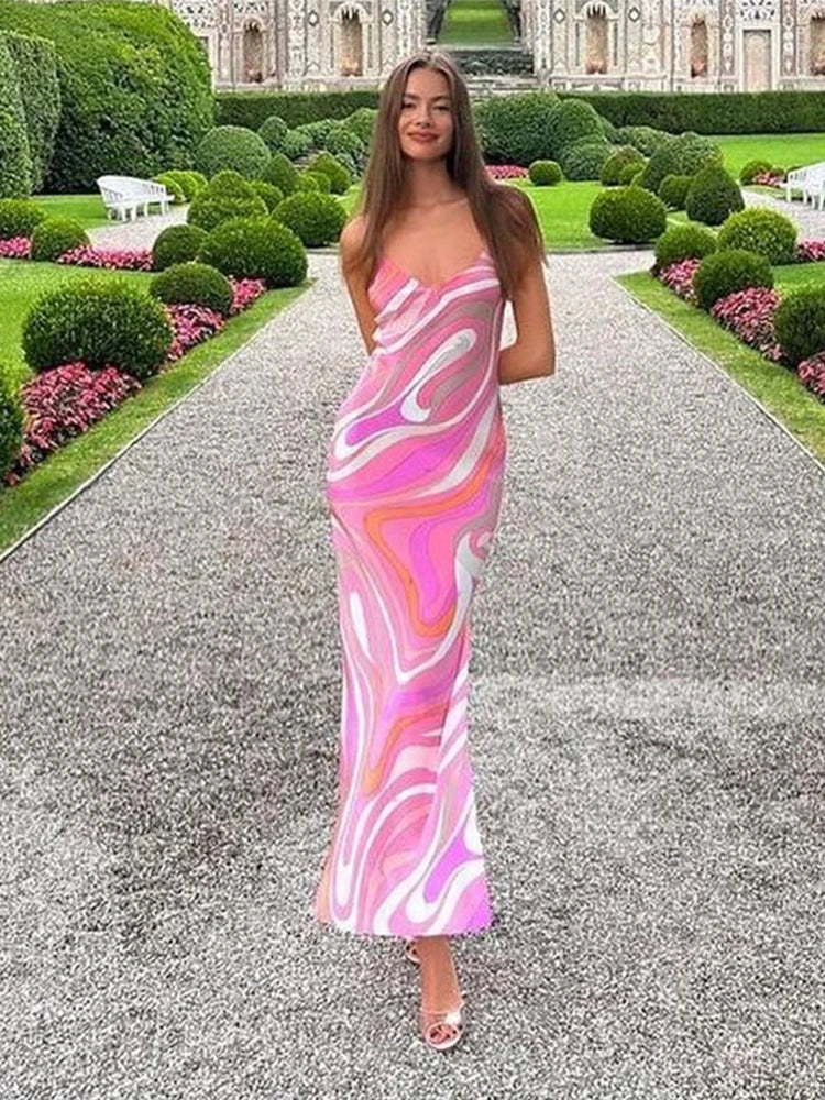 Lunarie Rainbow Whisper Dress: Fairycore Elegance with Delicate Straps and Midi Split