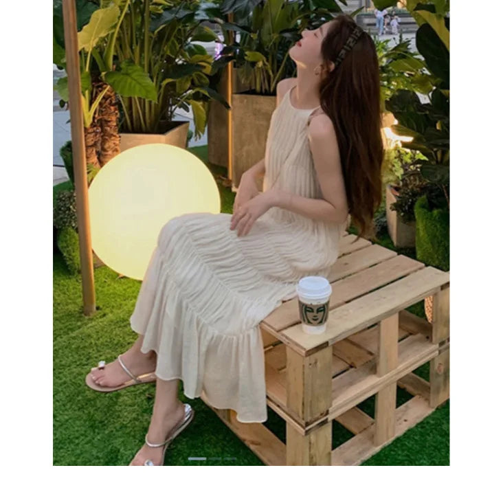 Lunarie Chiffon Étoile Dress: Timeless French Elegance and Airy Sophistication