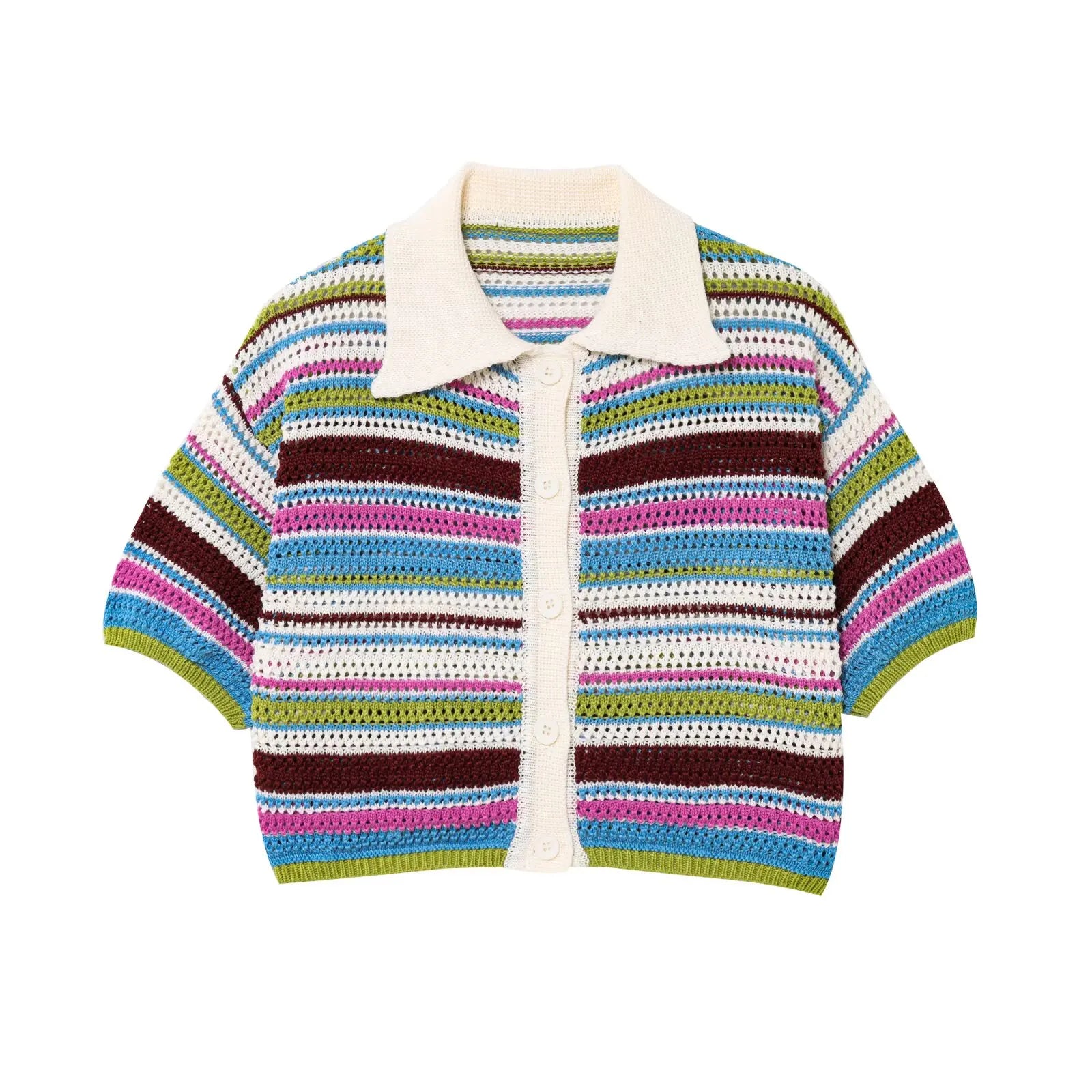 Lunarie Striped Polo Set: Refined Timelessness for Autumn