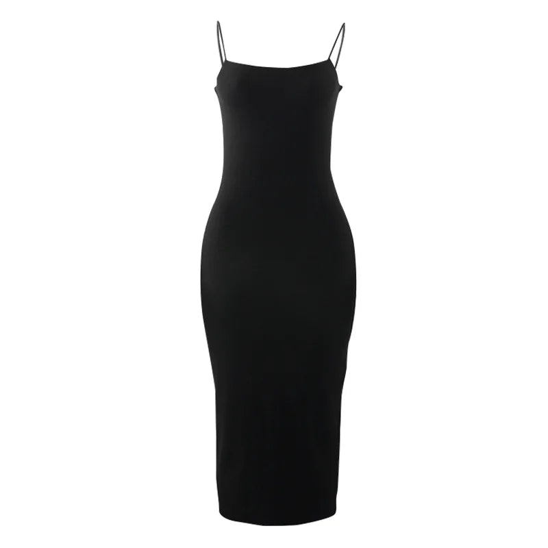 Lunarie Noir Sheath Dress: Sexy Urban Elegance for Summer Nights