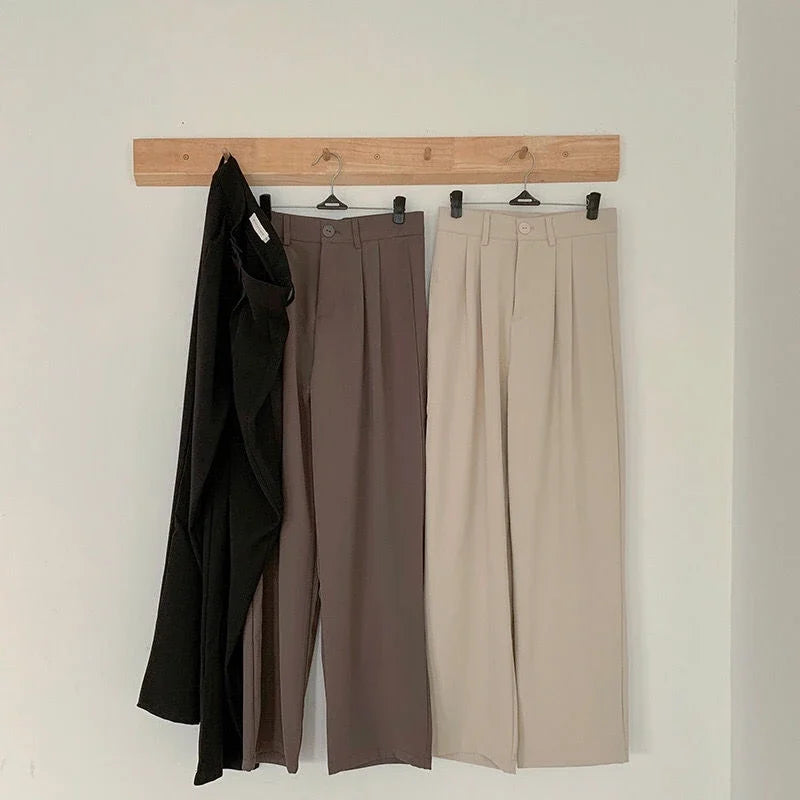 Lunarie Office Straight Pants: Casual Elegance with Timeless Sophistication