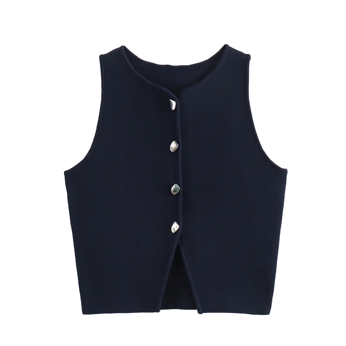 Lunarie Pure Knit Top: Refined Minimalism in White Knitwear