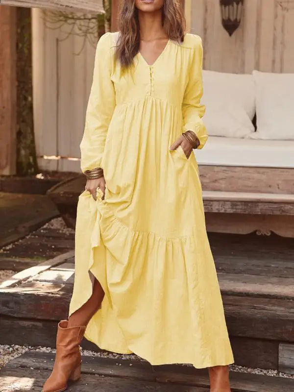 Lunarie Cotton Retro Dress: Vintage Elegance and Timeless Comfort