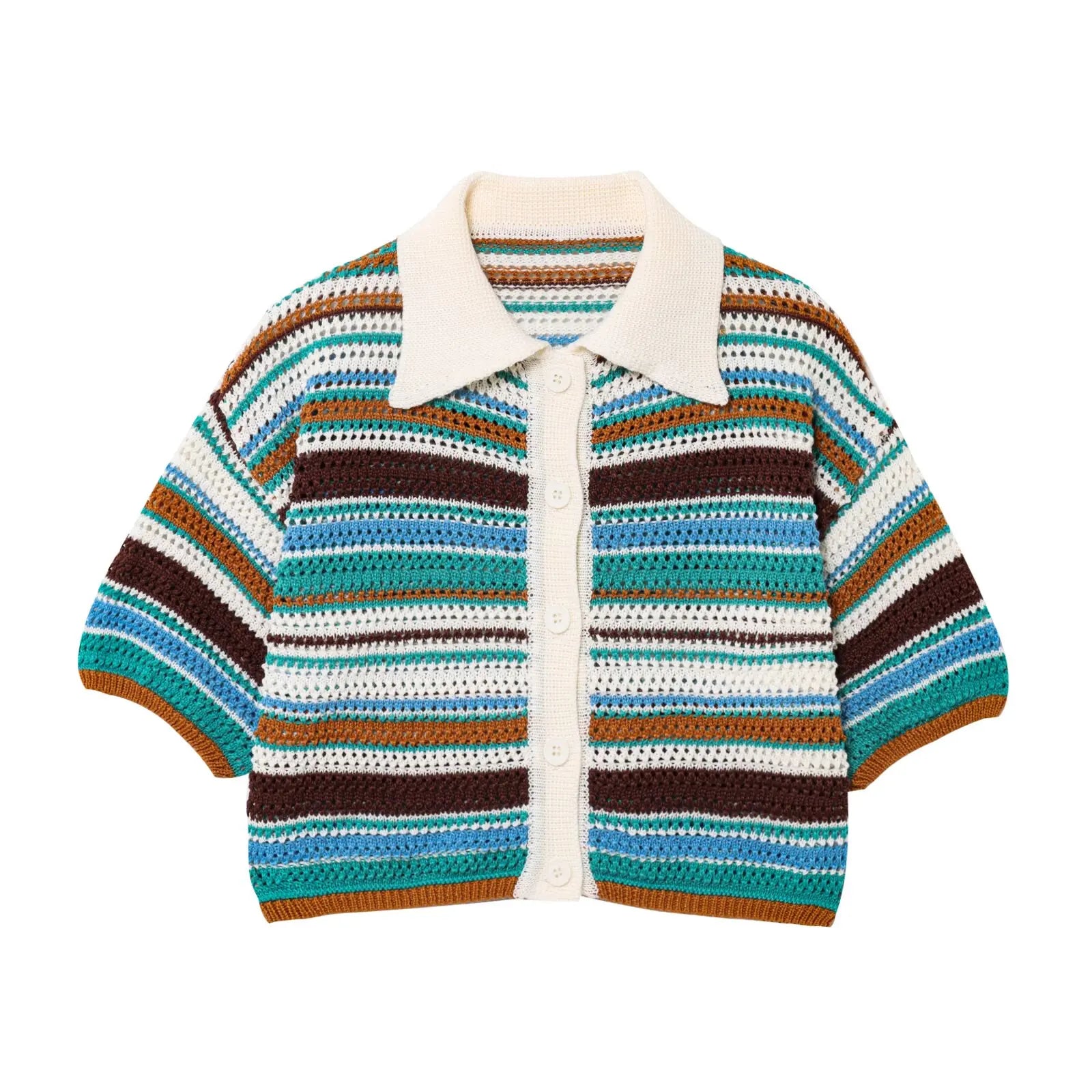 Lunarie Striped Polo Set: Refined Timelessness for Autumn