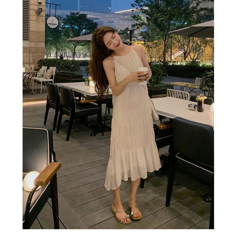 Lunarie Chiffon Étoile Dress: Timeless French Elegance and Airy Sophistication