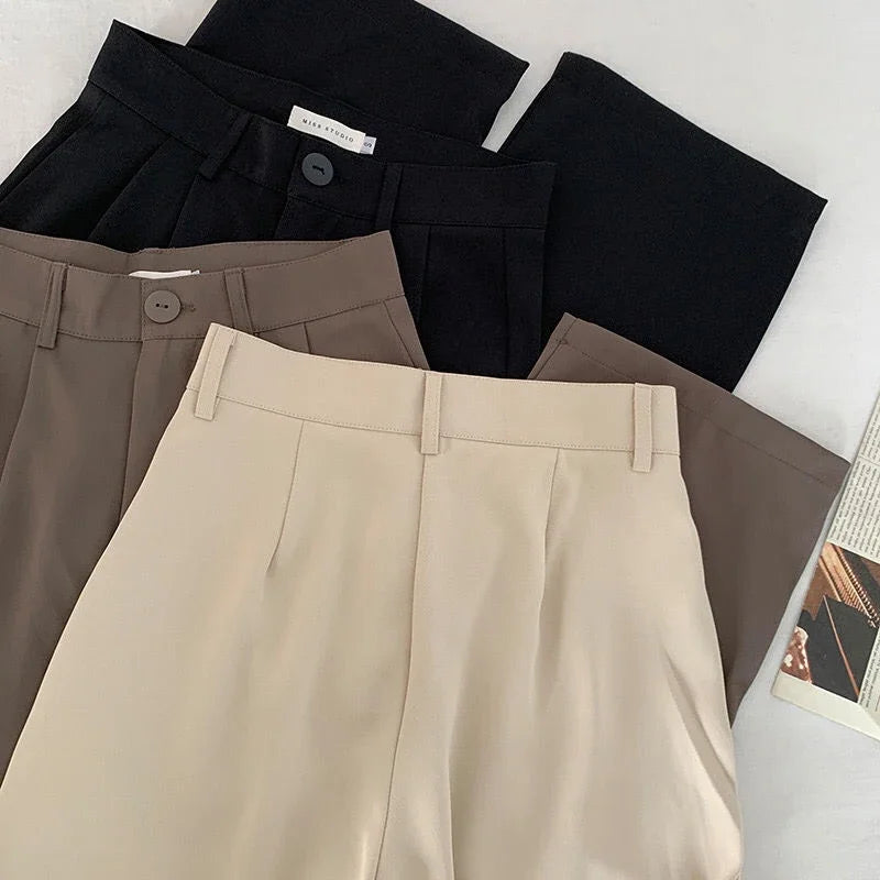 Lunarie Office Straight Pants: Casual Elegance with Timeless Sophistication
