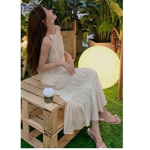 Lunarie Chiffon Étoile Dress: Timeless French Elegance and Airy Sophistication