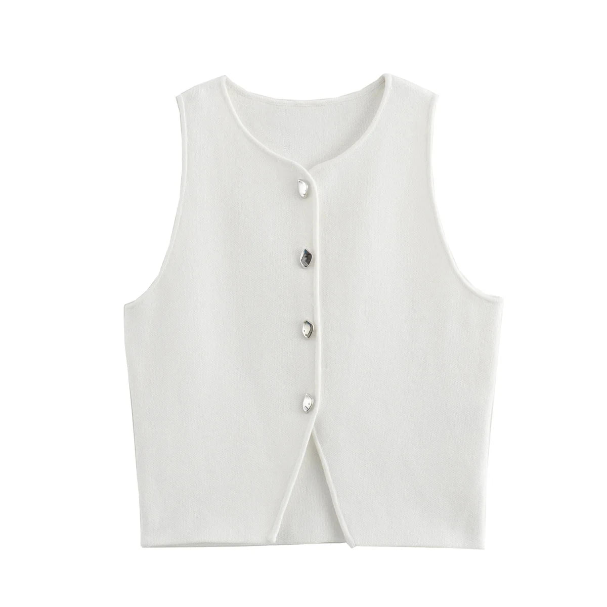 Lunarie Elite Knit Vest: Asymmetric Minimalism & Modernity